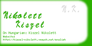 nikolett kiszel business card